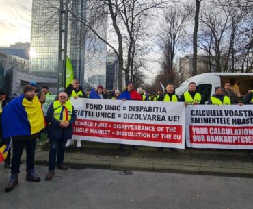 Protest al fermierilor la Strasbourg